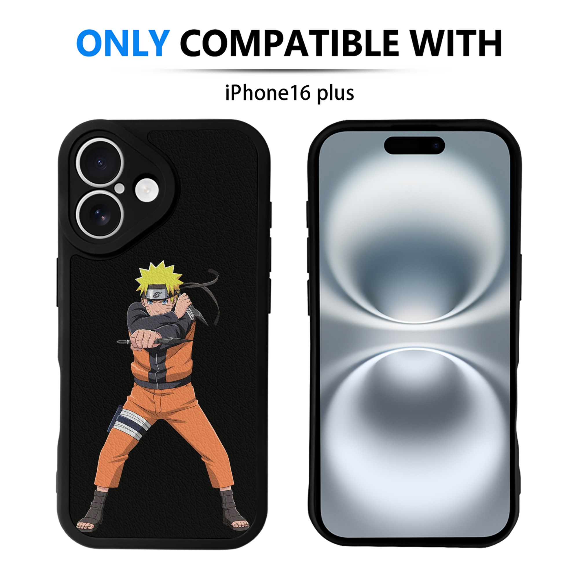 （画像用） NARUTO -ナルト- うずまき ナルト Uzumaki Naruto 【iPhone 16シリーズ対応】シリコンスマホケース（レザー調） 材質：シリコン